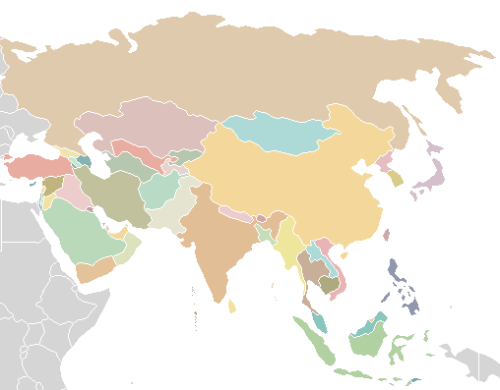 blank map of asian countries. Now how map work the Simply